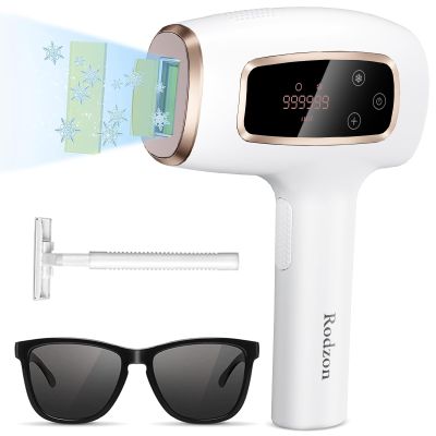 Ipl Laser Hair Removal Hair Removal Device with Painless Care Function for Women IPL Hair Remover for Facial Armpits Legs Arms Bikini Line (Purple) (White)