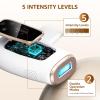 Ipl Laser Hair Removal Hair Removal Device with Painless Care Function for Women IPL Hair Remover for Facial Armpits Legs Arms Bikini Line (Purple) (White) view 4