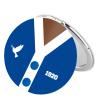 BEKECH F Women Compact Mirror Blue and White Dove Gift Sorority Makeup Mirror Sisterhood Gift view 1