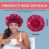 4PCS Silk Bonnet for Sleeping+Long Silk Satin Hair Bonnet,Hair Wrap Satin Bonnets Shower Cap for Black Women Men, Elastic Wide Band Hair Bonnet Cap for Sleeping view 2