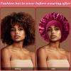 4PCS Silk Bonnet for Sleeping+Long Silk Satin Hair Bonnet,Hair Wrap Satin Bonnets Shower Cap for Black Women Men, Elastic Wide Band Hair Bonnet Cap for Sleeping view 4