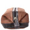 A1 FASHION GOODS Leather Toiletry Wash Bag in Distressed Brown Finish Cosmetic Shaving Kit Travel Pouch A663, Brown, M, Leather Wash Bag view 3