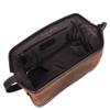 A1 FASHION GOODS Leather Toiletry Wash Bag in Distressed Brown Finish Cosmetic Shaving Kit Travel Pouch A663, Brown, M, Leather Wash Bag view 4