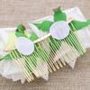 Baluue Rose Flower Hair Comb Accessory Elegant Floral Headpiece for Women Girls for Weddings Bridal Events and Special Occasions Beige view 3