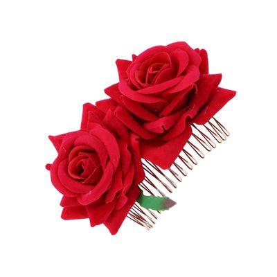 Baluue Elegant Floral Hair Accessory Hair Comb Bridal Headpiece Flower Headband for Wedding