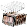 WECHENG 2 Pack Acrylic Eyeshadow Makeup Palette Organizer: Makeup Organizer for Drawer - 7-Section Cosmetic Display Case for Bathroom Vanity Countertop - Clear Cosmetic Organizer Storage Accessories view 1