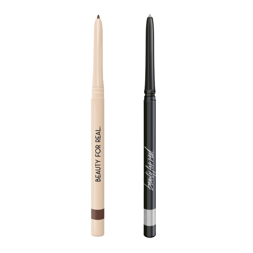 Beauty For Real I-Line 24-7 Eyeliner Bundle - Includes Whiskey + Totally Titanium - Long-Wearing, Waterproof Gel Formula - Safe for Sensitive Eyes & Contact Lens Wearers - 0.01 oz Each