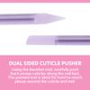Bona Fide Beauty Glass Cuticle Pusher - High Grit Purple Dual Ended Nail Care Tool with Pointed and Slanted End. Manicure Tool for Women view 2