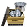 Waxness Spa Choice Mineral Gold Stripless Waxing Kit with 2.2 LB Wax Bag, Warmer W-CUBE Gold Digital 1 lb and Black Non-Stick Easy Clean Silicone Bowl view 3