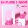 2pc Pink Sparkles Roll-On Glitter Set - Strawberry Scented Roll On Body & Face Glitter, Smooth Rollerball Tip Glitter Stick Face & Body Makeup for Shimmer & Shine view 4