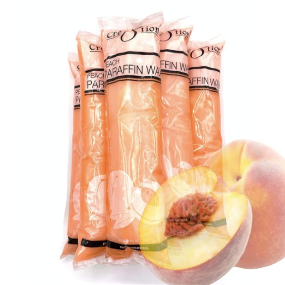 Paraffin Wax Refills by Creation: 6 lbs Peach Scented Paraffin Wax Beads Blocks for Paraffin Bath, Paraffin Wax Machine Refills for Hand Feet Dry Skin, Relieve Stiff Muscles Pain Deep Hydration