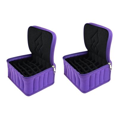 Didiseaon 2pcs Organizer Bag Storage Container for Travel for Essential Oils and Cosmetic Bottles Easy to Carry Great for