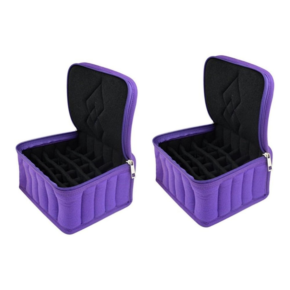 Didiseaon 2pcs Organizer Bag Storage Container for Travel for Essential Oils and Cosmetic Bottles Easy to Carry Great for