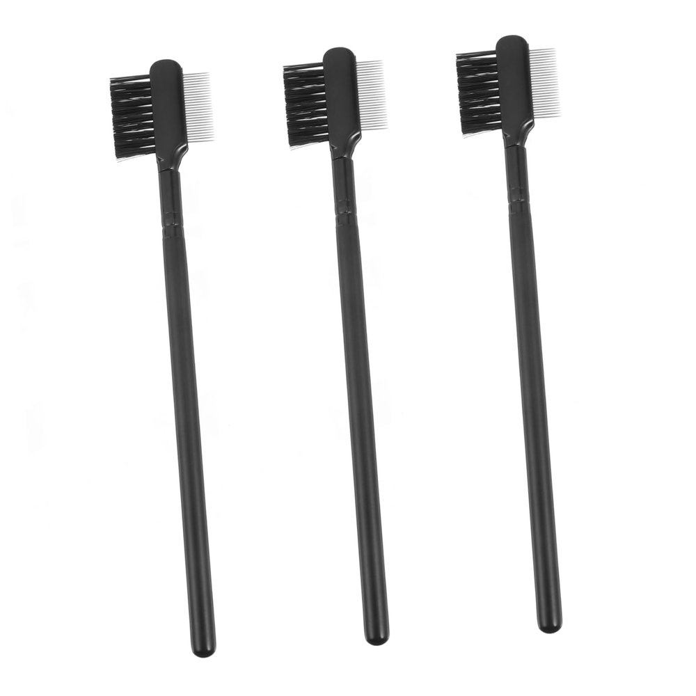 Healeved 3pcs Dual- Eyebrow and Eyelash Comb Portable Makeup Tool for Brow Grooming and Lash Separation for Travel and Personal Use