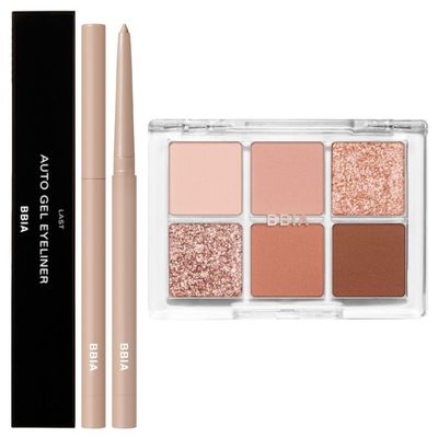 BBIA Last Auto Gel Eyeliner (13 PEANUT BEIGE) + Ready To Wear Eye Palette (03 DRY FLOWER) Bundle Set