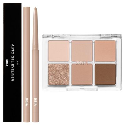 BBIA Last Auto Gel Eyeliner (13 PEANUT BEIGE) + Ready To Wear Eye Palette (02 MOOD BLUSH) Bundle Set