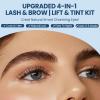 2025 63 Pcs 4-In-1 Eyelash Lift Kit & Brow Lamination Kit Natural Black Color Set,Lasting for 6-8 Weeks,Eyelash & Eyebrow Perm Professional Kit, Easy for Home & Salon Use view 2