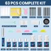 2025 63 Pcs 4-In-1 Eyelash Lift Kit & Brow Lamination Kit Natural Black Color Set,Lasting for 6-8 Weeks,Eyelash & Eyebrow Perm Professional Kit, Easy for Home & Salon Use view 4