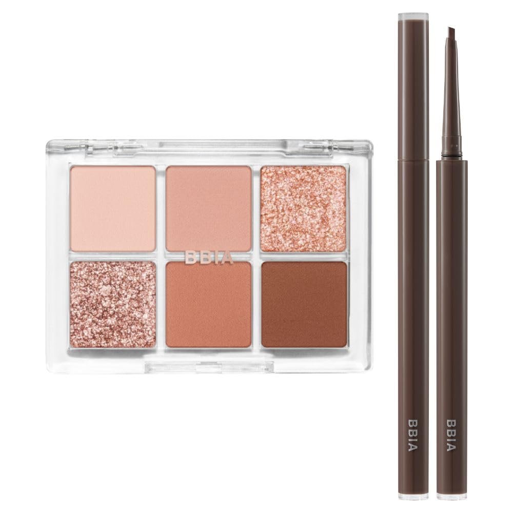 BBIA Ready To Wear Eye Palette (03 DRY FLOWER) + Last Auto Gel Eyeliner SLIM (S2 JAZZ) Bundle Set