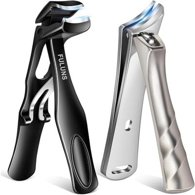 Nail Clippers for Seniors Thick Nails, Large Toenail Clippers for Men Thick Toenails with Wide Opening, Heavy Duty Sharp Slanted Nail Cutter Long Handle Fingernail Clipper Gifts for Men Women Adults