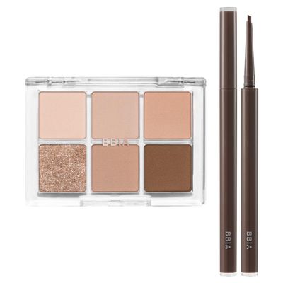 BBIA Ready To Wear Eye Palette (02 MOOD BLUSH) + Last Auto Gel Eyeliner SLIM (S2 JAZZ) Bundle Set