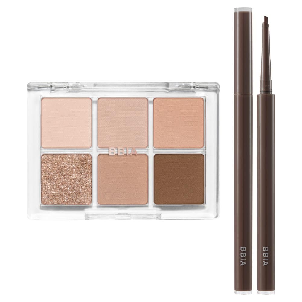BBIA Ready To Wear Eye Palette (02 MOOD BLUSH) + Last Auto Gel Eyeliner SLIM (S2 JAZZ) Bundle Set