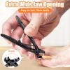 Toenail Clippers for Seniors Thick Toenails, Ingrown Toe Nail Clippers for Men Thick Nails with Wide Opening, Heavy Duty Large Sharp Nail Clippers Set with Long Handle Gifts for Men Women, Black view 3