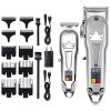 Barber Scissors Hair Clippers for Men, Full Metal Professional Hair Clipper Combo Kit Electric Hair Trimmer Men Beard Hair Cutting Machine Barber Haircut Rechargeable view 1