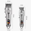 Barber Scissors Hair Clippers for Men, Full Metal Professional Hair Clipper Combo Kit Electric Hair Trimmer Men Beard Hair Cutting Machine Barber Haircut Rechargeable view 2
