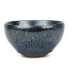 Linkieda Handcrafted Ceramic Shaving Bowl for Wet Shaving, Compatible with All Shaving Brushes, Unique Jian Zhan Glaze for Bathroom Use (Blue) view 1