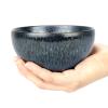 Linkieda Handcrafted Ceramic Shaving Bowl for Wet Shaving, Compatible with All Shaving Brushes, Unique Jian Zhan Glaze for Bathroom Use (Blue) view 3