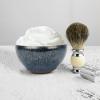 Linkieda Handcrafted Ceramic Shaving Bowl for Wet Shaving, Compatible with All Shaving Brushes, Unique Jian Zhan Glaze for Bathroom Use (Blue) view 4