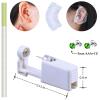 20 Pcs Ear Piercing Kit, Disposable Ear Piercing Gun Kit with 4 Pcs Self Piercing Gun, 4 Pcs Earrings Stud & Cleaning Tools(518 Crown Olive Green Zircon 5mm) view 2