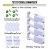 20 Pcs Ear Piercing Kit, Disposable Ear Piercing Gun Kit with 4 Pcs Self Piercing Gun, 4 Pcs Earrings Stud & Cleaning Tools(518 Crown Olive Green Zircon 5mm) view 3