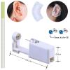 20 Pcs Ear Piercing Kit, Disposable Ear Piercing Gun Kit with 4 Pcs Self Piercing Gun, 4 Pcs Earrings Stud & Cleaning Tools(516 Crown Aquamarine Zircon 5mm) view 2