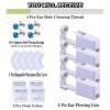 20 Pcs Ear Piercing Kit, Disposable Ear Piercing Gun Kit with 4 Pcs Self Piercing Gun, 4 Pcs Earrings Stud & Cleaning Tools(516 Crown Aquamarine Zircon 5mm) view 3