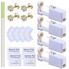 20 Pcs Ear Piercing Kit, Disposable Ear Piercing Gun Kit with 4 Pcs Self Piercing Gun, 4 Pcs Earrings Stud & Cleaning Tools(523 Gold-plated Crown White Zircon 5mm) view 1