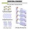 20 Pcs Ear Piercing Kit, Disposable Ear Piercing Gun Kit with 4 Pcs Self Piercing Gun, 4 Pcs Earrings Stud & Cleaning Tools(523 Gold-plated Crown White Zircon 5mm) view 3