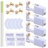 20 Pcs Ear Piercing Kit, Disposable Ear Piercing Gun Kit with 4 Pcs Self Piercing Gun, 4 Pcs Earrings Stud & Cleaning Tools(231 Golden White Zircon 4mm) view 1
