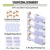 20 Pcs Ear Piercing Kit, Disposable Ear Piercing Gun Kit with 4 Pcs Self Piercing Gun, 4 Pcs Earrings Stud & Cleaning Tools(231 Golden White Zircon 4mm) view 3