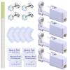 20 Pcs Ear Piercing Kit, Disposable Ear Piercing Gun Kit with 4 Pcs Self Piercing Gun, 4 Pcs Earrings Stud & Cleaning Tools(525 AB Color Zircon 5mm) view 1