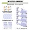 20 Pcs Ear Piercing Kit, Disposable Ear Piercing Gun Kit with 4 Pcs Self Piercing Gun, 4 Pcs Earrings Stud & Cleaning Tools(522 Crown Champagne Zircon 5mm) view 3