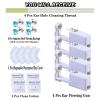 20 Pcs Ear Piercing Kit, Disposable Ear Piercing Gun Kit with 4 Pcs Self Piercing Gun, 4 Pcs Earrings Stud & Cleaning Tools(520 Crown Sapphire Zircon 5mm) view 3