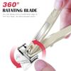 Nail Clippers for Men Seniors with 360 Degree Rotary Head, Heavy Duty Large Fingernail Clipper with Long Handle, Stainless Steel Sharp Nail Cutter Gifts for Men Women Adults view 2