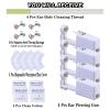 20 Pcs Ear Piercing Kit, Disposable Ear Piercing Gun Kit with 4 Pcs Self Piercing Gun, 4 Pcs Earrings Stud & Cleaning Tools(222 Rose Pink Zircon 4mm) view 3