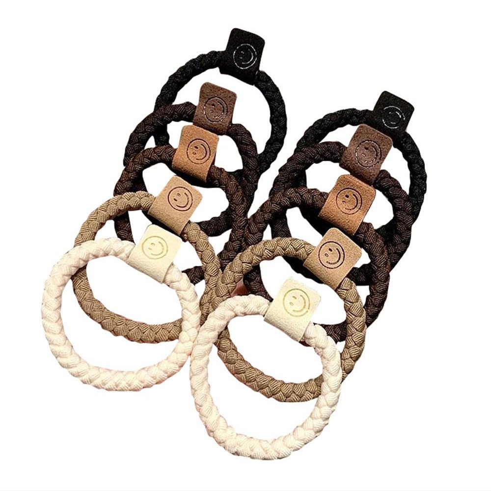 10 PCS Thick Seamless Hair Ties, Womens Mens Elastic Hair Tie, Ponytail Holders Hair Accessories No Damage-D11
