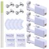 20 Pcs Ear Piercing Kit, Disposable Ear Piercing Gun Kit with 4 Pcs Self Piercing Gun, 4 Pcs Earrings Stud & Cleaning Tools(216 Classic White Diamond 4mm) view 1