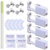 20 Pcs Ear Piercing Kit, Disposable Ear Piercing Gun Kit with 4 Pcs Self Piercing Gun, 4 Pcs Earrings Stud & Cleaning Tools(275 White Zircon 4mm) view 1