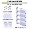 20 Pcs Ear Piercing Kit, Disposable Ear Piercing Gun Kit with 4 Pcs Self Piercing Gun, 4 Pcs Earrings Stud & Cleaning Tools(275 White Zircon 4mm) view 3