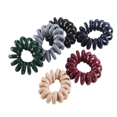 6 PCS Thick Seamless Hair Ties, Womens Mens Elastic Hair Tie, Ponytail Holders Hair Accessories No Damage Telephone Line-F12